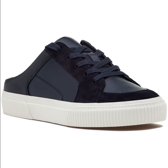 Vince Shoes - VINCE KESS Navy Suede Casual Shoes Sneakers
